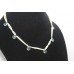 Necklace Strand String Beaded Blue Topaz Freshwater Pearl Stone Bead Women D963
